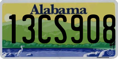 AL license plate 13CS908