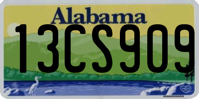 AL license plate 13CS909