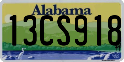 AL license plate 13CS918