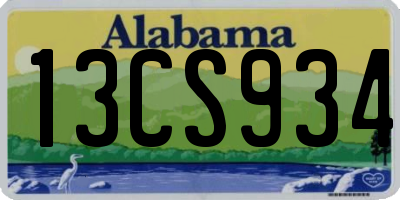 AL license plate 13CS934