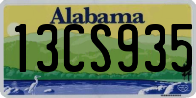 AL license plate 13CS935