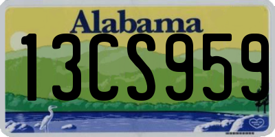 AL license plate 13CS959