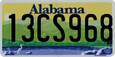 AL license plate 13CS968
