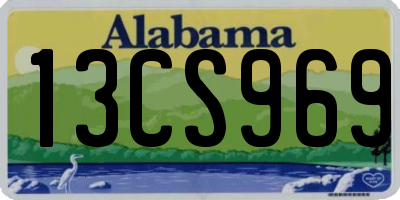 AL license plate 13CS969