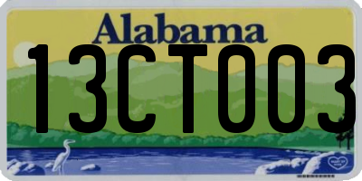 AL license plate 13CT003