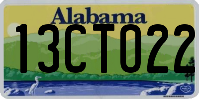 AL license plate 13CT022