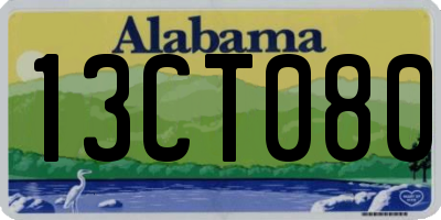 AL license plate 13CT080