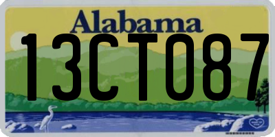 AL license plate 13CT087