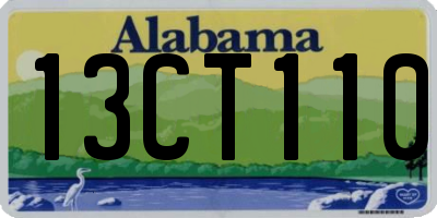 AL license plate 13CT110