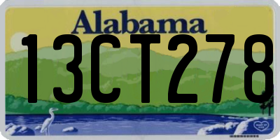 AL license plate 13CT278