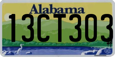 AL license plate 13CT303