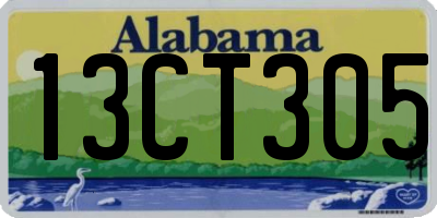 AL license plate 13CT305