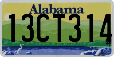 AL license plate 13CT314