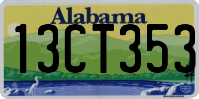 AL license plate 13CT353