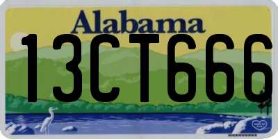 AL license plate 13CT666
