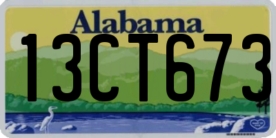 AL license plate 13CT673