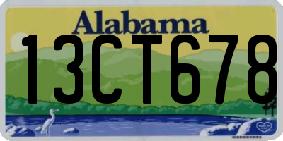 AL license plate 13CT678