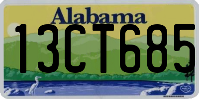 AL license plate 13CT685