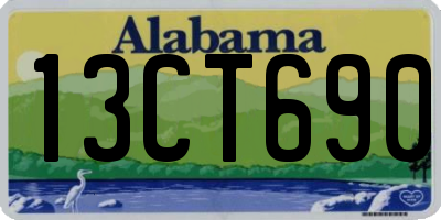AL license plate 13CT690