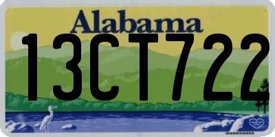 AL license plate 13CT722