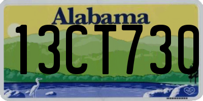 AL license plate 13CT730
