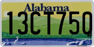 AL license plate 13CT750
