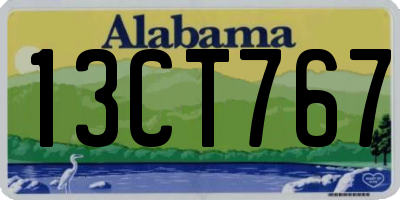 AL license plate 13CT767