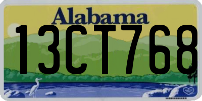 AL license plate 13CT768