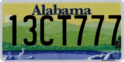 AL license plate 13CT777