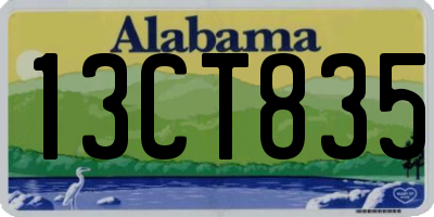 AL license plate 13CT835