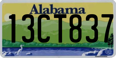 AL license plate 13CT837