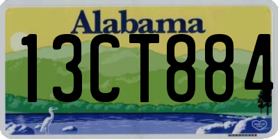 AL license plate 13CT884