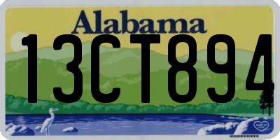 AL license plate 13CT894