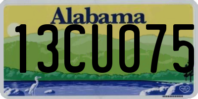 AL license plate 13CU075