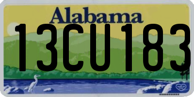 AL license plate 13CU183