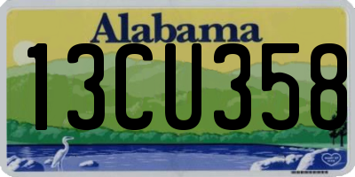 AL license plate 13CU358