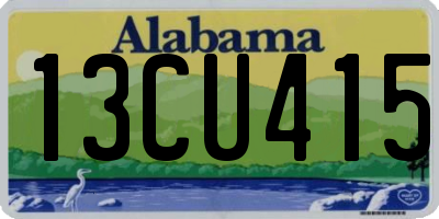 AL license plate 13CU415