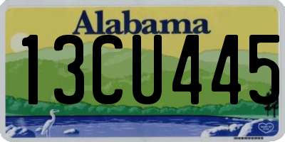 AL license plate 13CU445