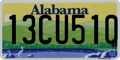 AL license plate 13CU510