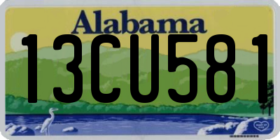 AL license plate 13CU581