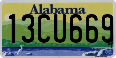AL license plate 13CU669