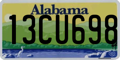 AL license plate 13CU698