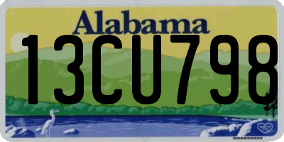 AL license plate 13CU798