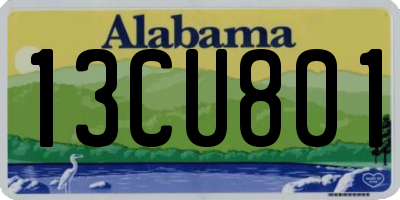 AL license plate 13CU801