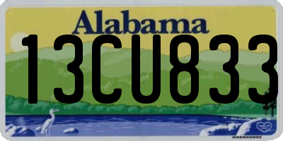AL license plate 13CU833