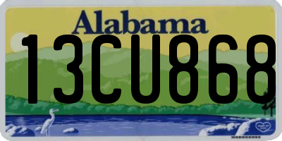 AL license plate 13CU868