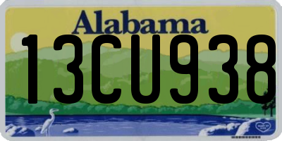 AL license plate 13CU938