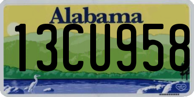 AL license plate 13CU958