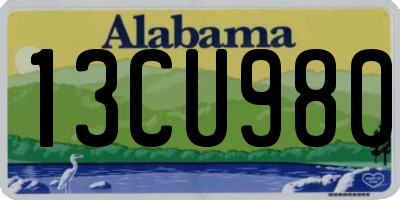 AL license plate 13CU980
