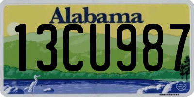 AL license plate 13CU987
